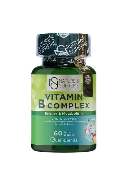 Natures Supreme Vitamin B Complex 60 Kapsül ürün görseli 1