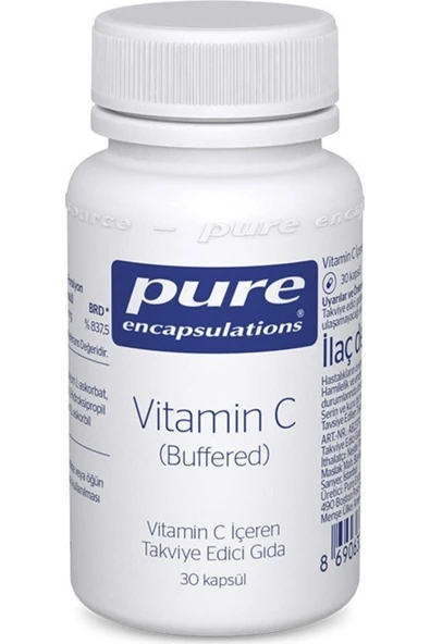Pure Encapsulations Vitamin C Buffered 30 Kapsül ürün görseli 1