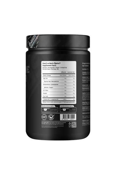 Kingsize Nutrition Arginine Powder 750 Gr - Resim 2