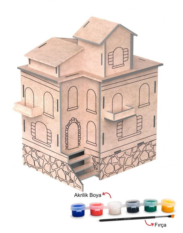 Hayal Sepeti Konak evi Boyama seti - Resim 2