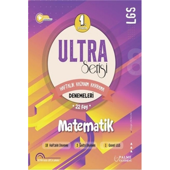 Palme Yayınevi Ultra Serisi Lgs 1.dönem Matematik Denemeleri ürün görseli 1