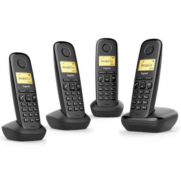 Gigaset 1 Harici 4 Dahili Dect Telsiz Kablosuz Telefon Santrali Siyah ürün görseli 1