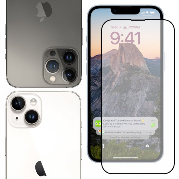 Bufalo iPhone 13 / 13 Pro ESD Anti Static Cam Ekran Koruyucu ürün görseli 1