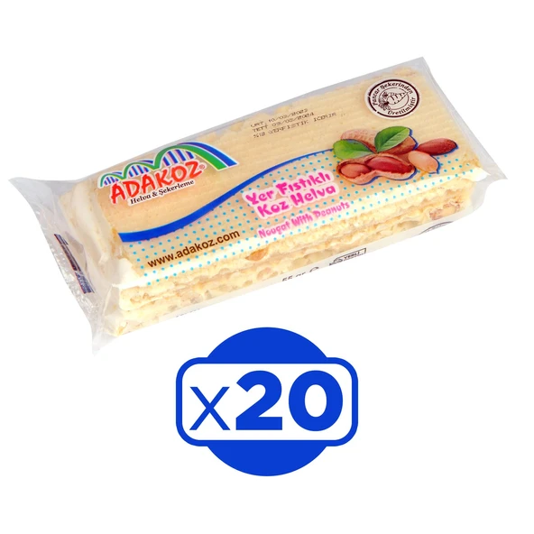 Adakoz Helva Yer Fıstıklı Koz Helva 55 gr 20 li ürün görseli 1