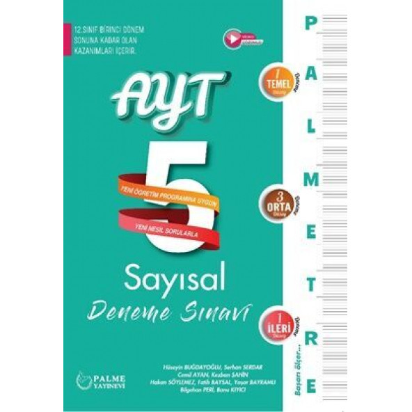 Palme Yayınevi AYT Palmetre Sayısal 5 Deneme Sınavı 1. Dönem ürün görseli 1