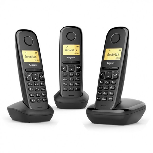 Gigaset 1 Harici 3 Dahili Dect Telsiz Kablosuz Telefon Santrali Siyah ürün görseli 1