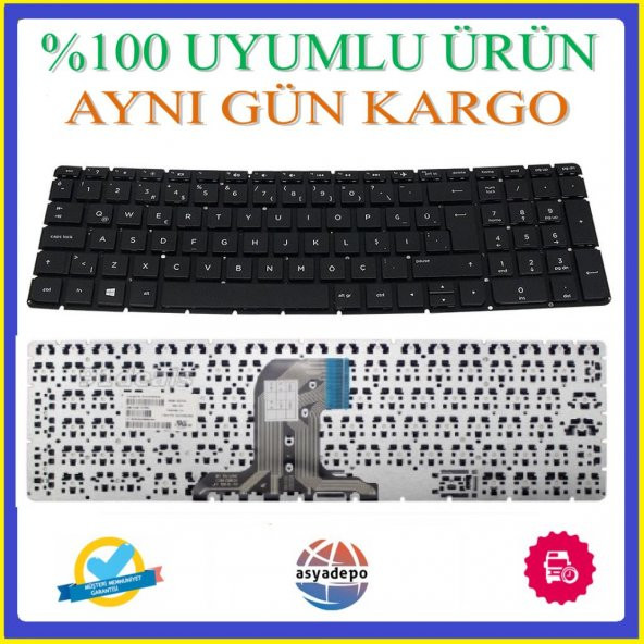 Hp 15-AY108NT Klavye Tuş Takımı Siyah TR ürün görseli 1
