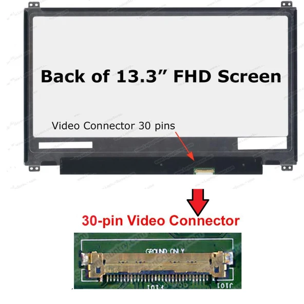 Hp Pavilion Z3D30EA Ekran 13.3 Slim 30 pin Full HD IPS ürün görseli 1