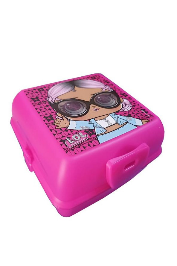 Lol Beslenme Kutusu Pembe 4 Bölmeli Lol Kız Figürlü 1 Adet Yemek Saklama Kabı Beslenme Çantası ürün görseli 1