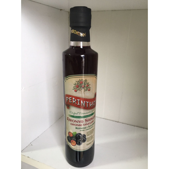 PERİNTHOS NEŞE NATURAL DOĞAL ARONYA SİRKESİ 500 ML CAM ŞİSE ürün görseli 1