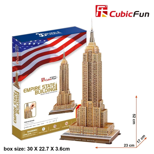 Pal 3 Boyutlu Yapboz Empire State Binası Cubic Fun 3D Puzzle ürün görseli 1