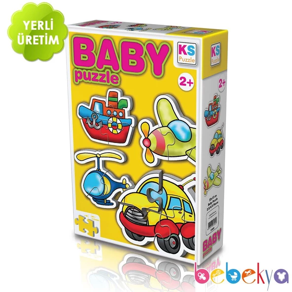 Baby Puzzle Büyük Parçalı Eğitici Bebek Yapbozu Erken Çocukluk Dönemi İlk Yapbozum Serisi Taşıtlar ürün görseli 1