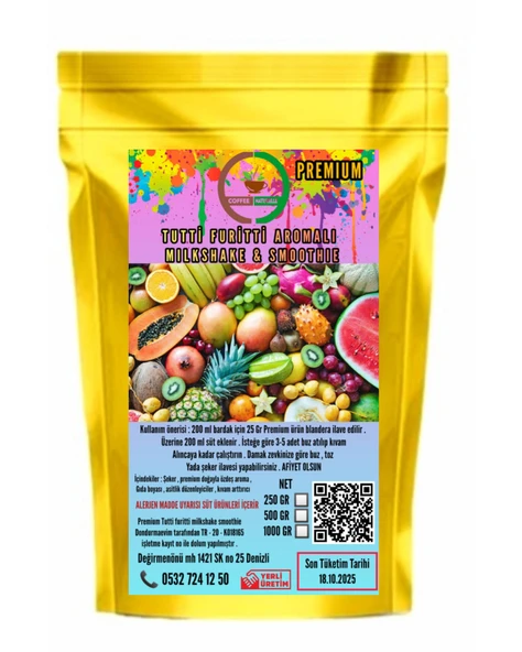 Tutti Frutti Aromalı Milkshake Smootie Frappe 1 kg ürün görseli 1