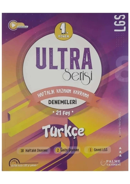 Palme Ultra Serisi Lgs 1. Dönem Türkçe Denemeleri Haftalık Kazanım Kavrama 21 Föy ürün görseli 1