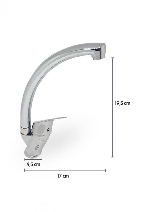 Mix Kuğu Banyo Lavabo Bataryası 40 Mm Aç-kapa Çift Girişli ürün görseli 1