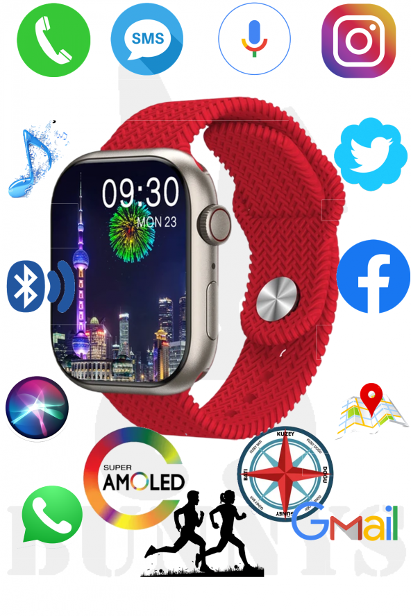 RABBİT STORE OnePlus Uyumlu Akıllı Saat Konuşma Özellikli Watch 9 PRO 45MM AMOLED EKRAN ürün görseli 1