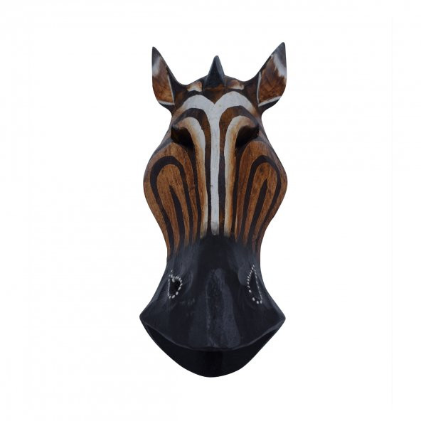 Zebra Kafası Maske, Duvar Objesi, Ahşap Mask, Dekoratif Hediye ürün görseli 1