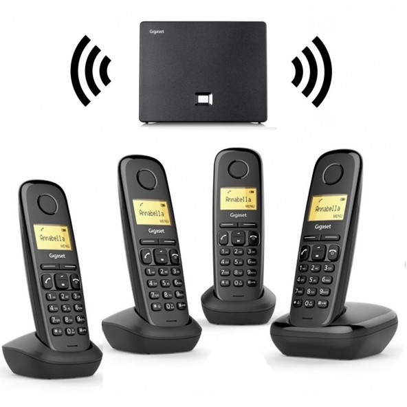Gigaset 5 Dahili Dect Telsiz Kablosuz Telefon Santrali Siyah ürün görseli 1