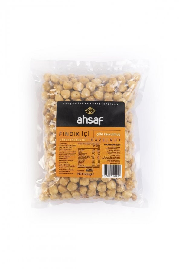 AHSAF İÇ FINDIK KAVRULMUŞ VAKUM 500 GR ürün görseli 1