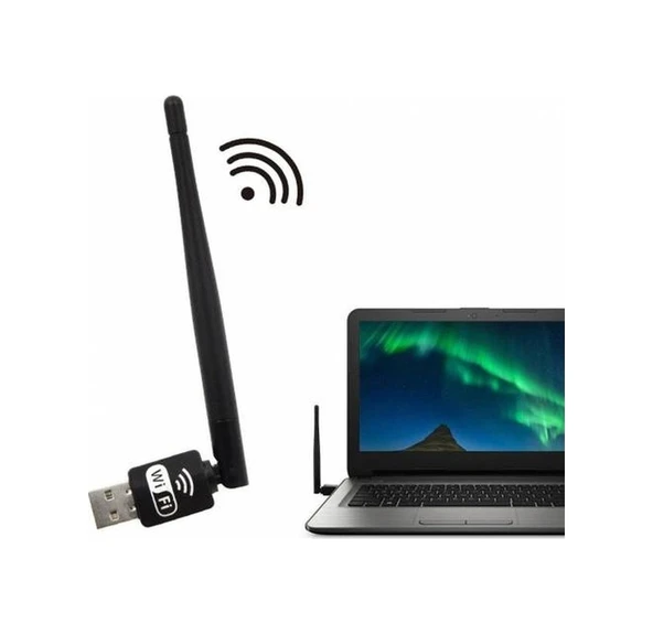 5Dbi Uzun Antenli Kablosuz Wireless Ağ Adaptörü ürün görseli 1