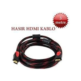 3 Metre Çelik Örgülü 3D Standart Hdmi Kablo-Full Hd Görüntü-Hasir ürün görseli 1