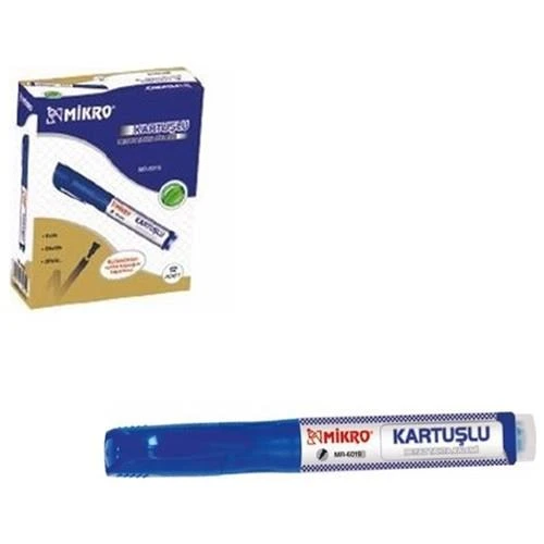 Mikro Tahta Kalemi Kartuşlu Mavi Mr-6019 12 Adet ürün görseli 1