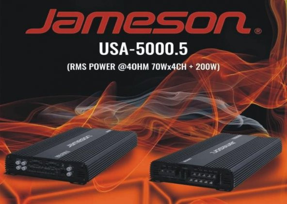 JAMESON USA-5000.5 STERO Ve MONO ÇİFT YONLU 5000 WATT 6 KANAL 4 ÇIKIŞ OTO ANFİ ürün görseli 1