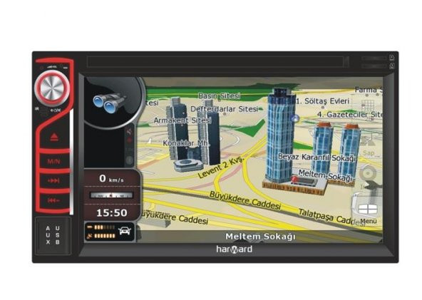 HARWARD HR-ND624 6,2 DOUBLE BT/DVD/SD/USB/FM/GPS OTO TEYP KAMERA HEDİYE ürün görseli 1