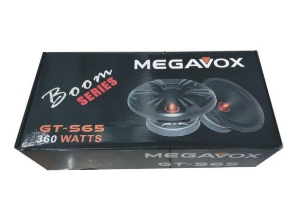 MEGAVOX GT-S65 6,5"MIDRANGE 16 cm 360 WATT BOOM SERIES OTO HOPERLÖR ürün görseli 1