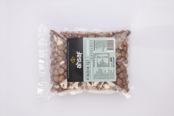 AHSAF İÇ FINDIK ÇİĞ VAKUM 500 GR - Resim 2