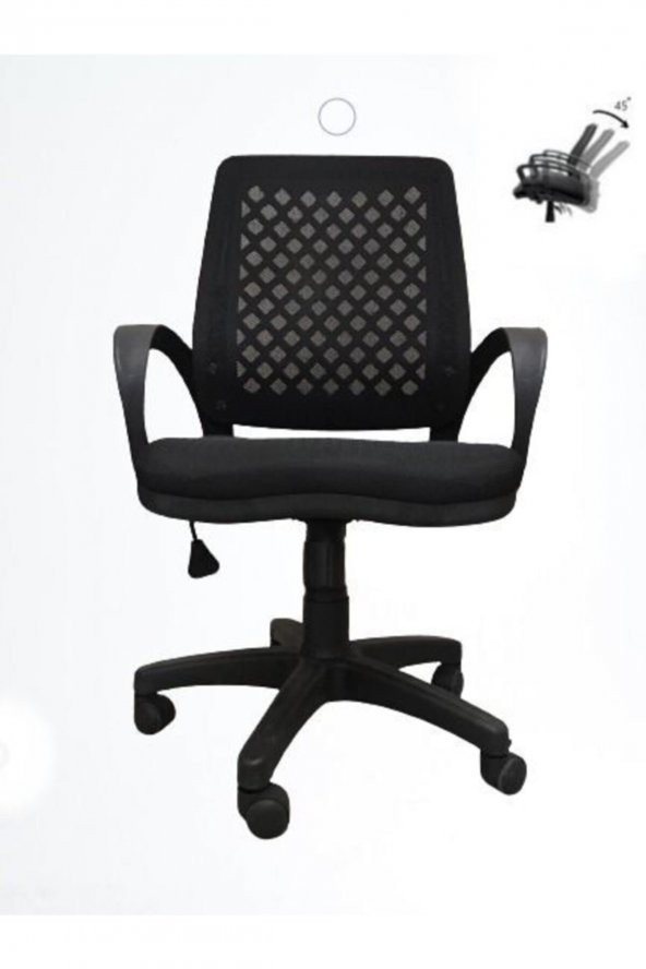 I Office Furniture & Desing Siyah Fileli Büro Şef Sekreter Çalışma Koltuğu Bilgisayar Sandalyesi 001 ürün görseli 1