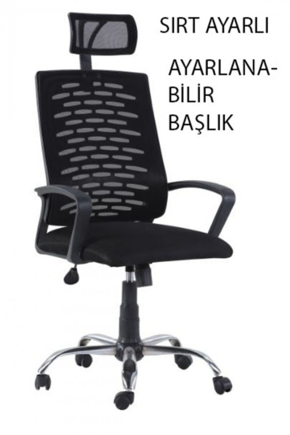 Comfort Ev Ofis Çalışma Sandalyesi Bilgisayar Koltuğu - Siyah ürün görseli 1