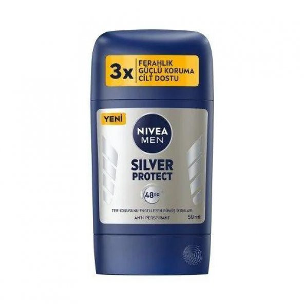 NIVEA DEO STICK 50ML SILVER PROTECT ERKEK ürün görseli 1
