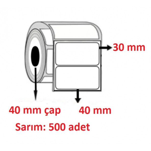 30X40 ECO TERMAL ETİKET  ( 500 li ) ürün görseli 1