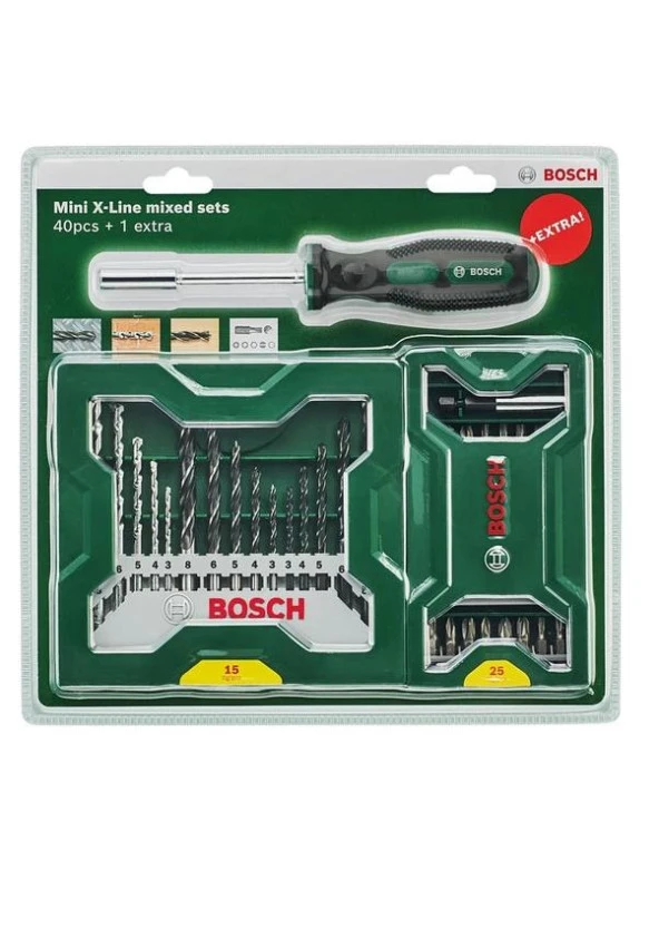 Bosch X-Line 40+1 Parça Vidalama & Matkap Ucu Seti ürün görseli 1