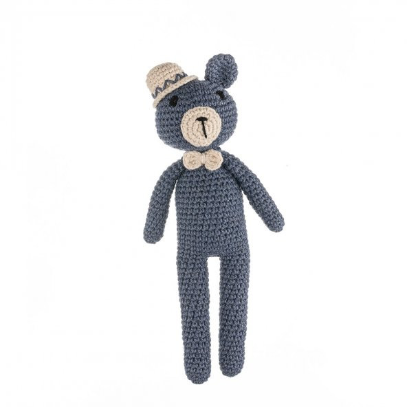 Cuddly Amigurumi Ayıcık Oyuncak-Lacivert ürün görseli 1