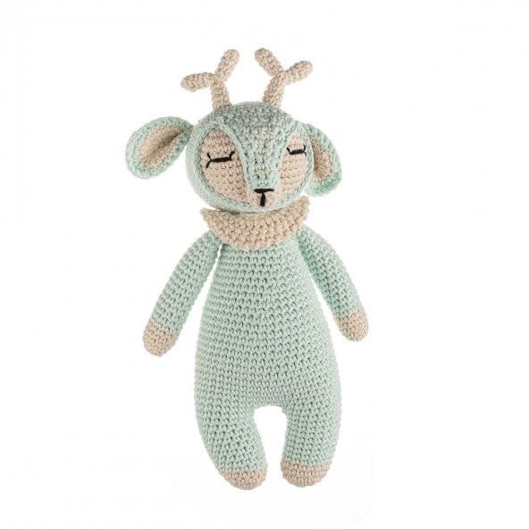 Cuddly Amigurumi Geyik Oyuncak-Mint ürün görseli 1