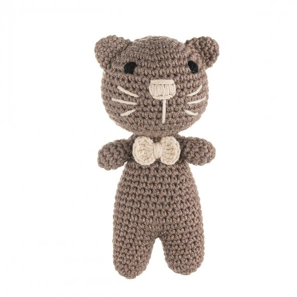 Cuddly Amigurumi Kedicik Oyuncak-Kahve ürün görseli 1