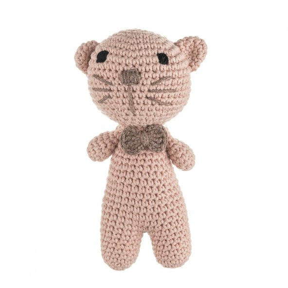 Cuddly Amigurumi Kedicik Oyuncak-Pembe ürün görseli 1