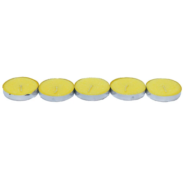 Tea Lights Sarı Mum 5 li 1 Paket - Resim 5