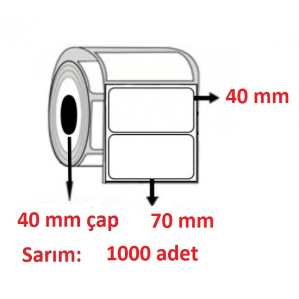 40X70 ECO TERMAL ETİKET ( 1000 li ) ürün görseli 1