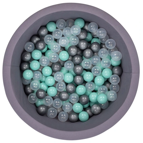 Wellgro Bubble Pops Gri Top Havuzu-Gri/Şeffaf/Mint ürün görseli 1
