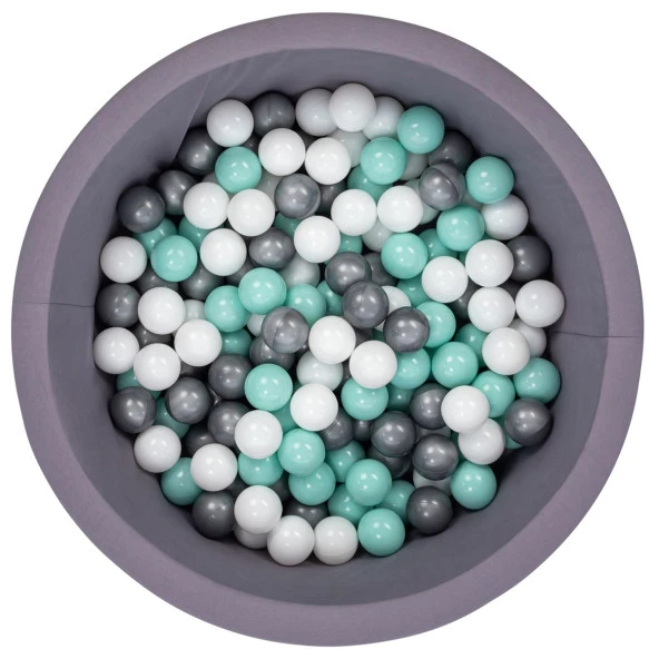 Wellgro Bubble Pops Gri Top Havuzu-Gri/Beyaz/Mint ürün görseli 1
