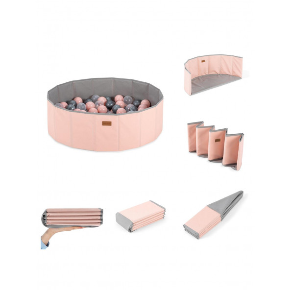 Wellgro 90 Toplu Katlanır Top Havuzu - Pembe - Resim 3