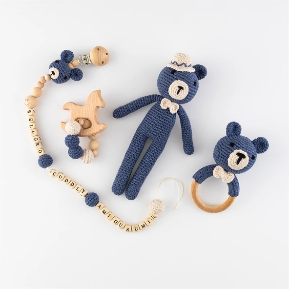 Wellgro Cuddly Amigurumis Lacivert-Set - Resim 2