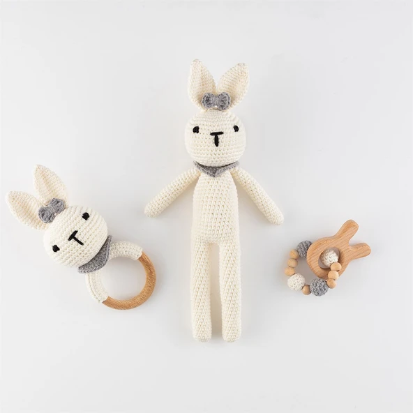Wellgro Cuddly Amigurumis Ekru-Set - Resim 4