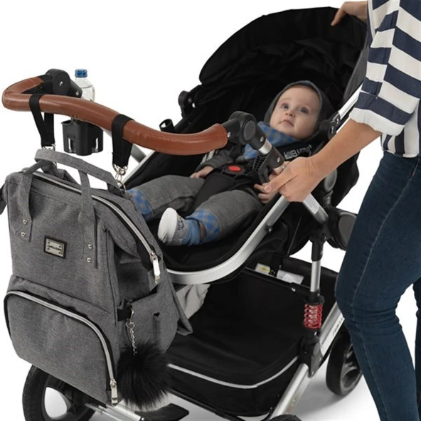 Wellgro Bebek Bakım Çantası Gri - Resim 4