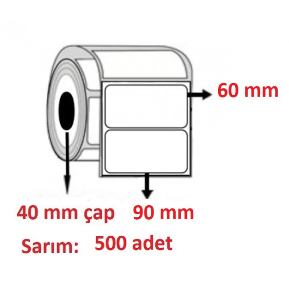 60X90 ECO TERMAL ETİKET ( 500 li ) ürün görseli 1