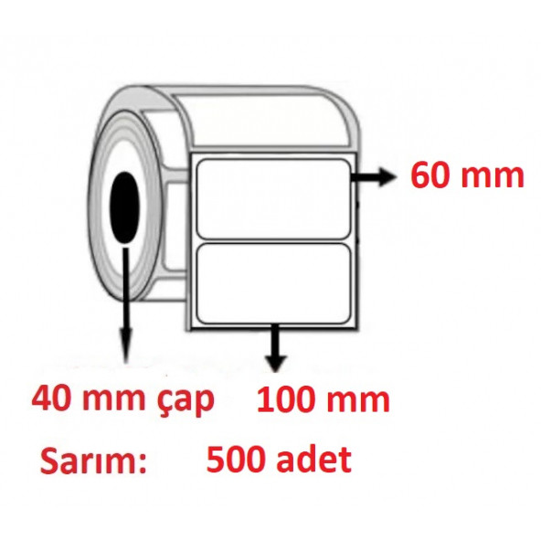 60X100 ECO TERMAL ETİKET ( 500 li ) ürün görseli 1