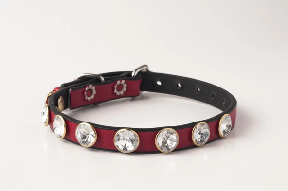 Privilege Swarovski Taşlı Kedi Tasması Kırmızı ürün görseli 1